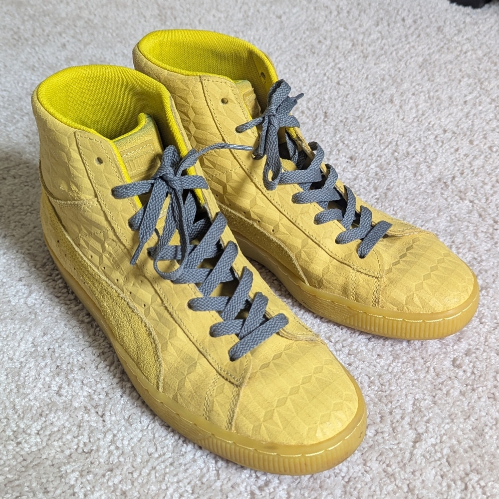 Puma Yellow High-Top Sneakers